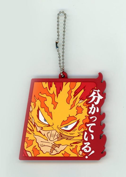 Endeavor Rubber Charm Keychain J Prize from My Hero Academia: Happiness Above All Ichiban Kuji