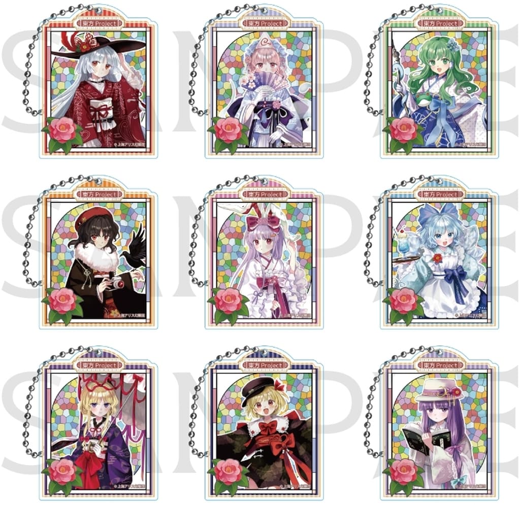 Touhou Project Trading Acrylic Keychain Haikara-san ver. Vol.2 — Complete 9-Piece Set (impact connect)
