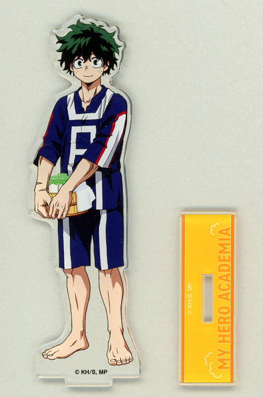Izuku Midoriya Acrylic Stand - My Hero Academia × Gokurakuyu RAKU SPA Collaboration (Approx. 125 mm Figure, Base Approx. 60 x 20 mm, GK Marketing)