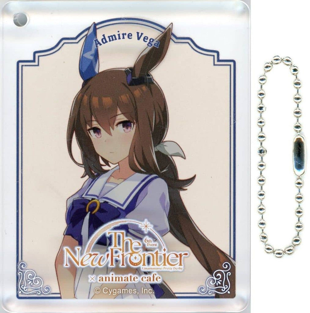 Admire Vega Trading Acrylic Plate Keychain (B Group) - Umamusume: Pretty Derby 6th EVENT The New Frontier Autumn × animate cafe (Approx 5.6×7×0.8cm) - Animate Brand