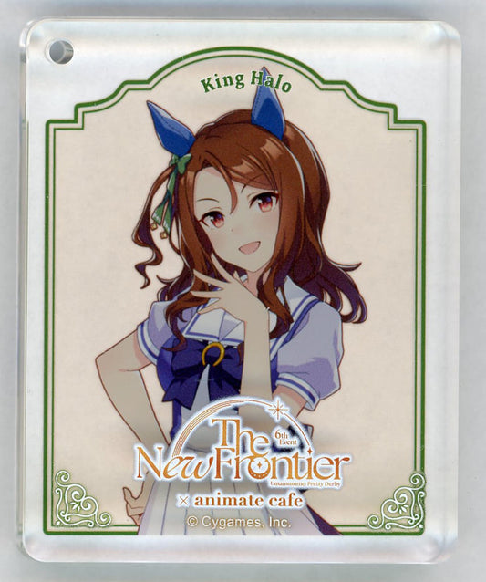 King Halo Trading Acrylic Plate Keyholder B-Group - Umamusume: Pretty Derby 6th EVENT The New Frontier Autumn × animatecafe CoLotta (Approx 5.6×7×0.8cm) (Animate)
