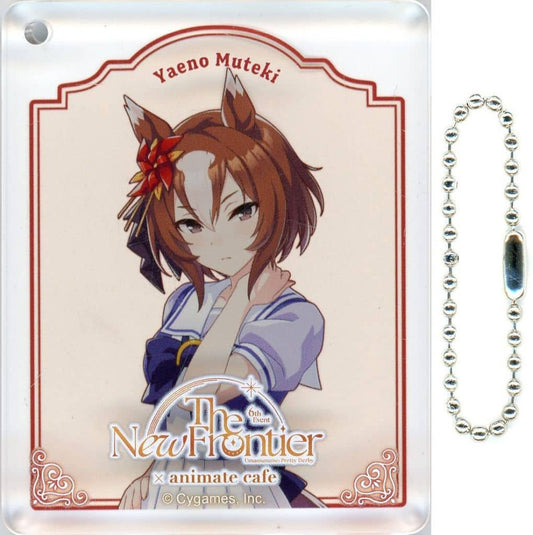 Yaeno Muteki Trading Acrylic Plate Keyholder B-Group - Umamusume: Pretty Derby 6th EVENT The New Frontier Autumn × animatecafe (Approx. 5.6×7×0.8 cm, Used)