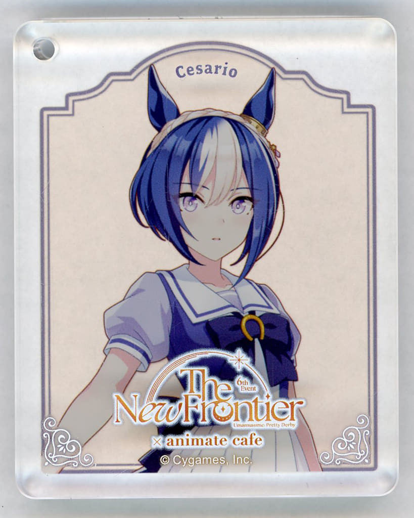 Cesario Trading Acrylic Plate Keychain (CoLotta B Group) - Umamusume: Pretty Derby 6th EVENT The New Frontier Autumn × Animate Cafe, Approx. 5.6×7.0×0.8 cm (Animate, Pre-owned)