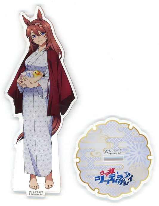 Super Creek Acrylic Stand GK Marketing - Umamusume: Cinderella Gray × Gokurakuyu RAKU SPA Kasamatsu-no-Yu Collaboration (Acrylic Stand, 56×132mm / Base 60×60mm)