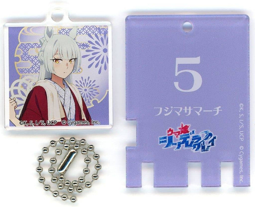 Fujimasa March Acrylic Trading Bathhouse Keychain (Full-body) - Umamusume: Cinderella Gray × RAKU SPA Kasamatsu Collaboration (GK Marketing, Pre-owned)