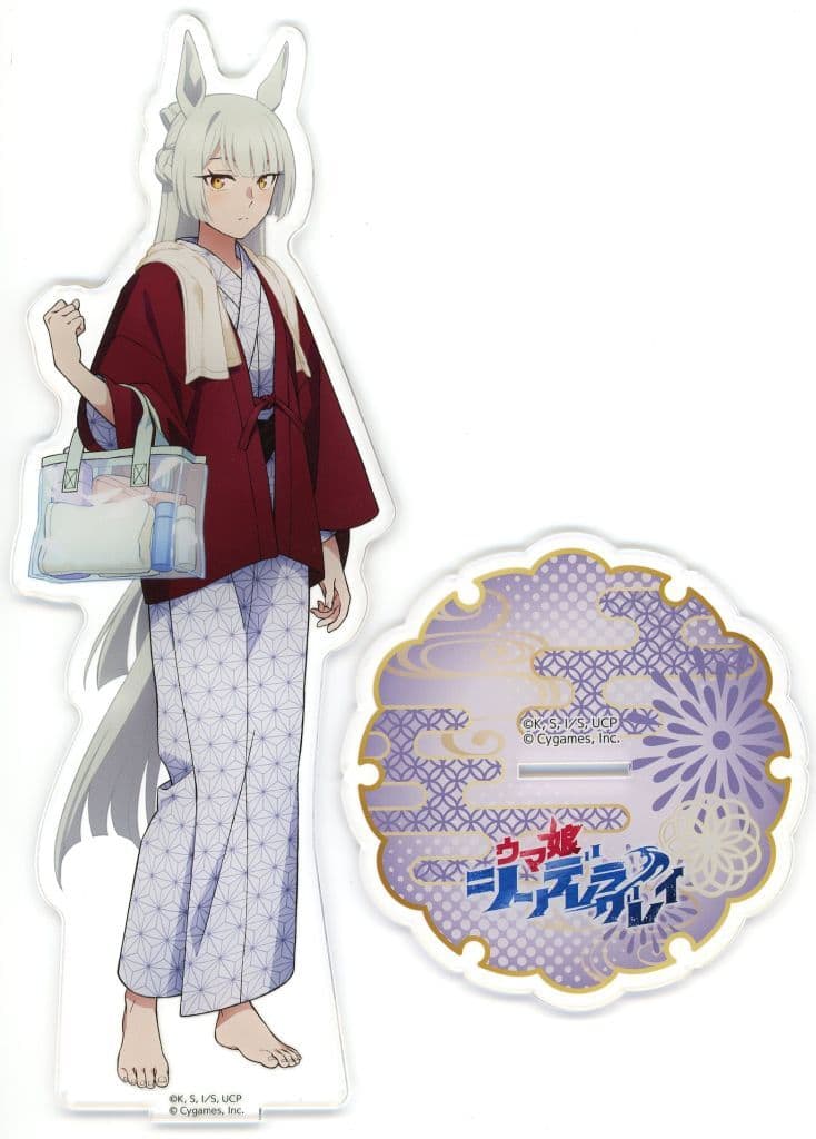 Fujimasa March Big Acrylic Stand — Umamusume: Cinderella Gray × Gokurakuyu RAKU SPA Kasamatsu-no-Yu Online Exclusive (GK Marketing, Pre-owned, 26.4 cm)