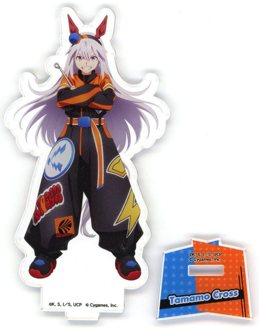 Tamamo Cross Acrylic Stand - Umamusume: Cinderella Gray × AUTOBACS Collaboration (WIZARD, Approx. 70×130mm, Pre-owned)