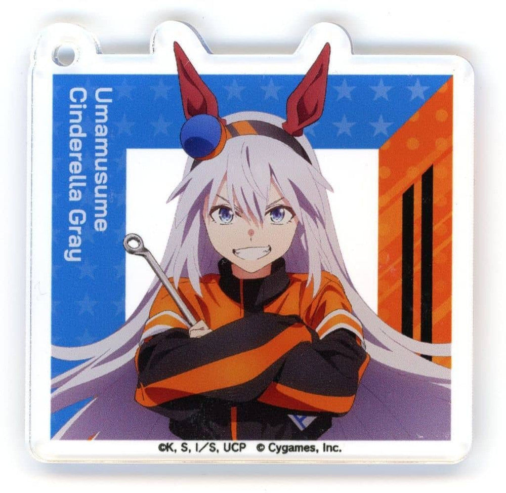 Tamamo Cross Acrylic Trading Keychain (Umamusume: Cinderella Gray × Autobacs Collab) - WIZARD 60mm (Pre-owned)