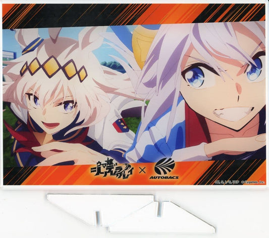 Oguri Cap & Tamamo Cross Acrylic Panel - Umamusume: Cinderella Gray × AUTOBACS Collaboration (WIZARD) 148×210mm — Pre-owned