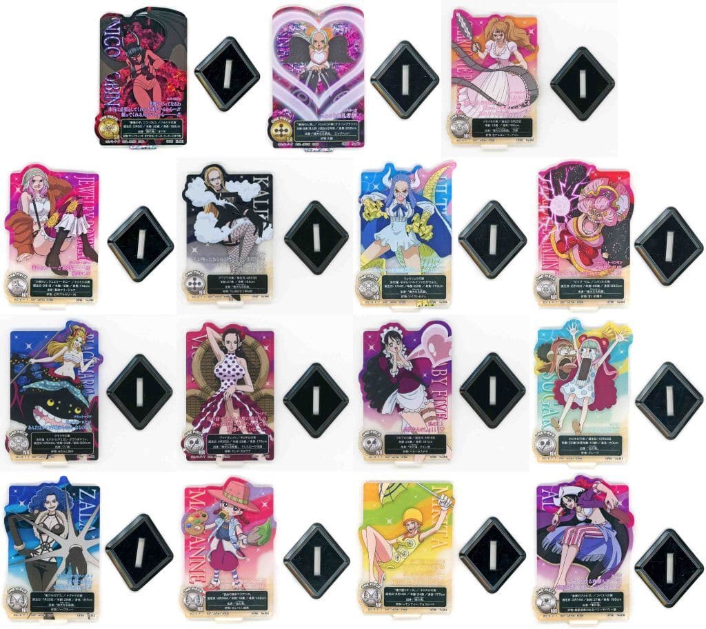 One Piece ACLLECT Heroines Acrylic Stand Complete Set of 15