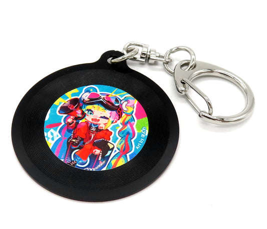 Hatsune Miku Record-Style Keychain - Magical Mirai 2023 Official Album Limited Edition Venue Bonus (Pre-owned, Approx. 4 cm)