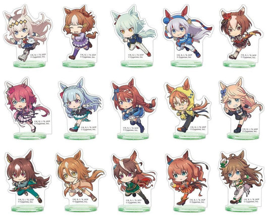 Umamusume: Cinderella Gray Full 15-Piece Acrylic Stand Set - Bandai, ~5.5cm Figures Collection