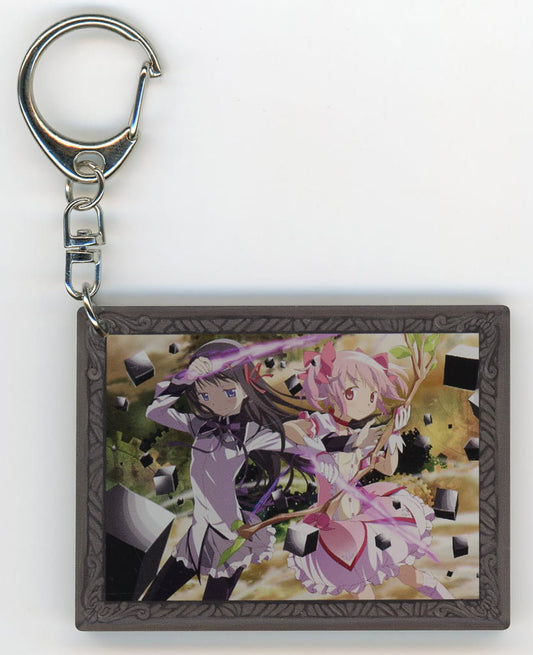 Madoka Kaname & Homura Akemi Acrylic Keychain - Puella Magi Madoka Magica × Avail - Approx. 5 x 6.7 cm (Pre-owned)