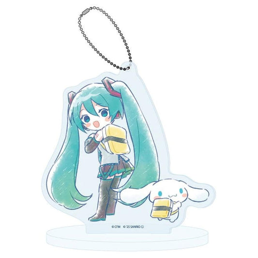 Hatsune Miku × Cinnamoroll Acrylic Stand Keychain - Approx. 100 x 100 mm (A3, Pre-owned), No. 23