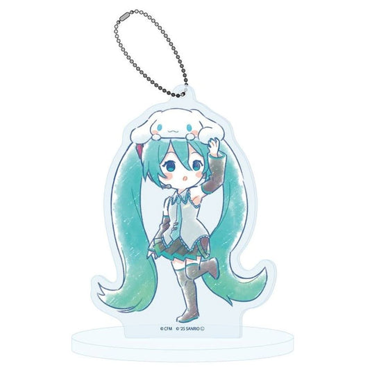 Hatsune Miku × Cinnamoroll Acrylic Stand Keychain - A3 Brand - Approx. 100 x 100 mm (Pre-owned), No. 28