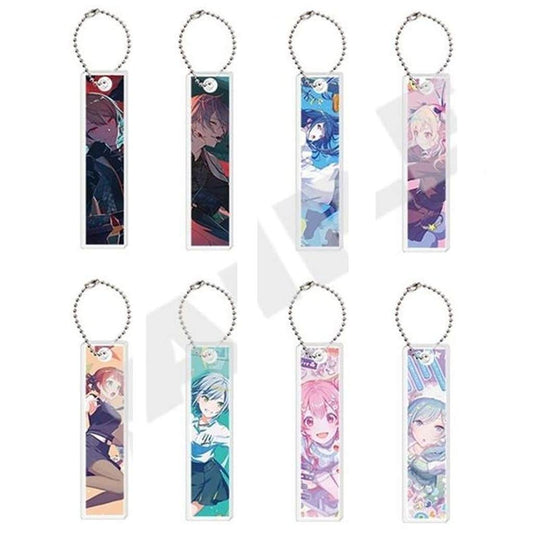 Project SEKAI COLORFUL STAGE! Hatsune Miku Acrylic Stick Keychain Collection vol.11 A - Complete 8-Piece Set (Approx. 15 x 60 x 4 mm) - Sega