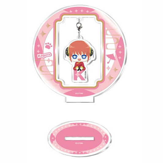 Kagura Sitting Acrylic Stand (Sitting Ver.) - Gintama - Approx. 108 x 104 x 40 mm - Brand: Tapioca - Pre-owned