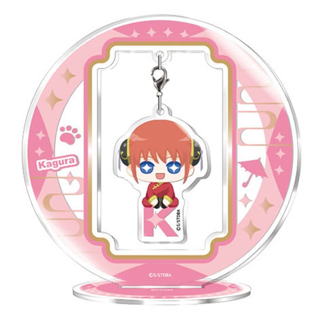 Kagura Sitting Acrylic Stand (Sitting Ver.) - Gintama - Approx. 108 x 104 x 40 mm - Brand: Tapioca - Pre-owned