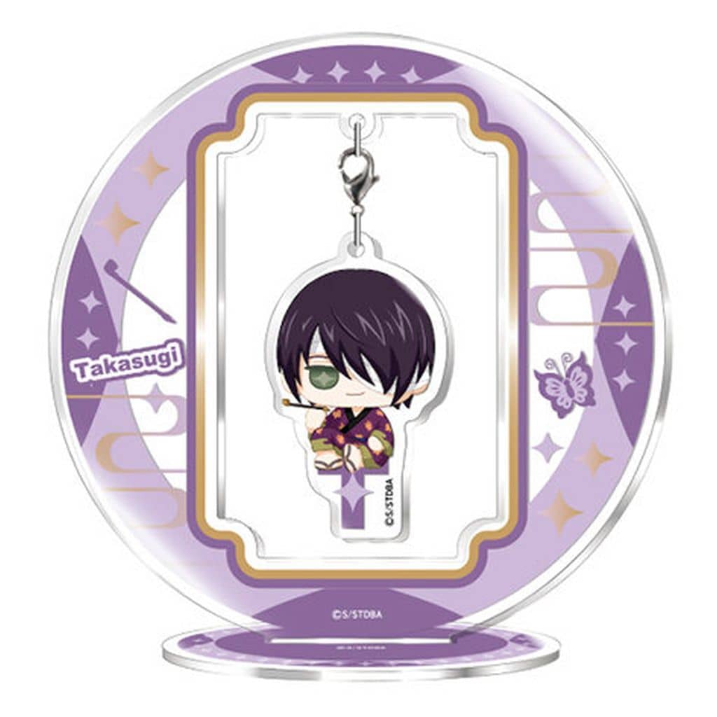 Shinsuke Takasugi Sitting Acrylic Stand (Yura-Yura O-suwari Ver.) — Gintama Acrylic Stand by Tapioca, Approx. 108 x 104 x 40 mm (Pre-owned)