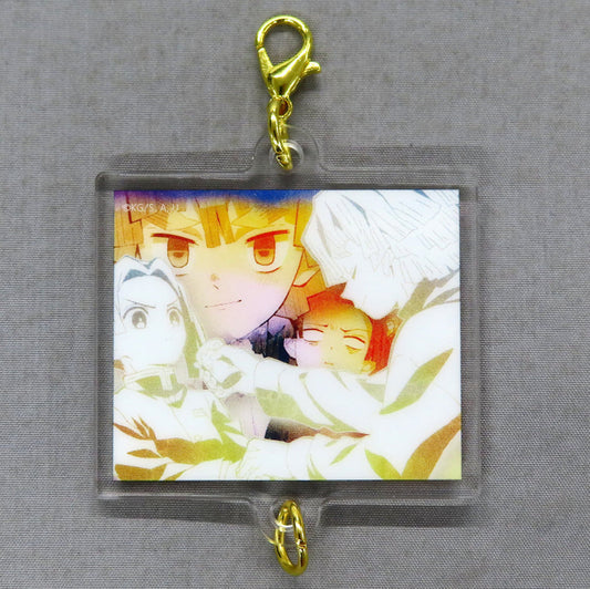 Zenitsu Agatsuma Acrylic Charm (Design 93) - Demon Slayer: Kimetsu no Yaiba - Approx. 40 x 35 mm - Pre-owned (ufotable)
