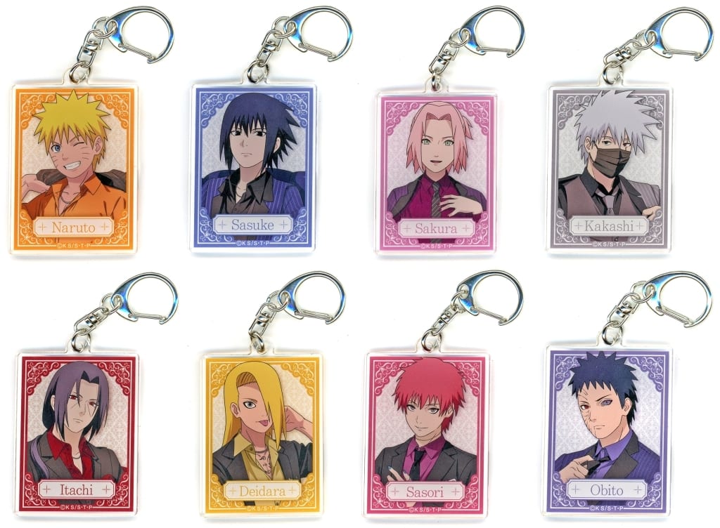 NARUTO Shippuden Dress Up Ver. Acrylic Keychain Set of 8