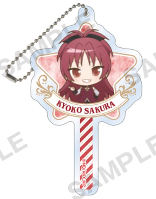 Kyoko Sakura Acrylic Candy-Shaped Trading Keychain - Puella Magi Madoka Magica - Bushiroad Creative - Approx. 45 x 70 mm - Pre-owned