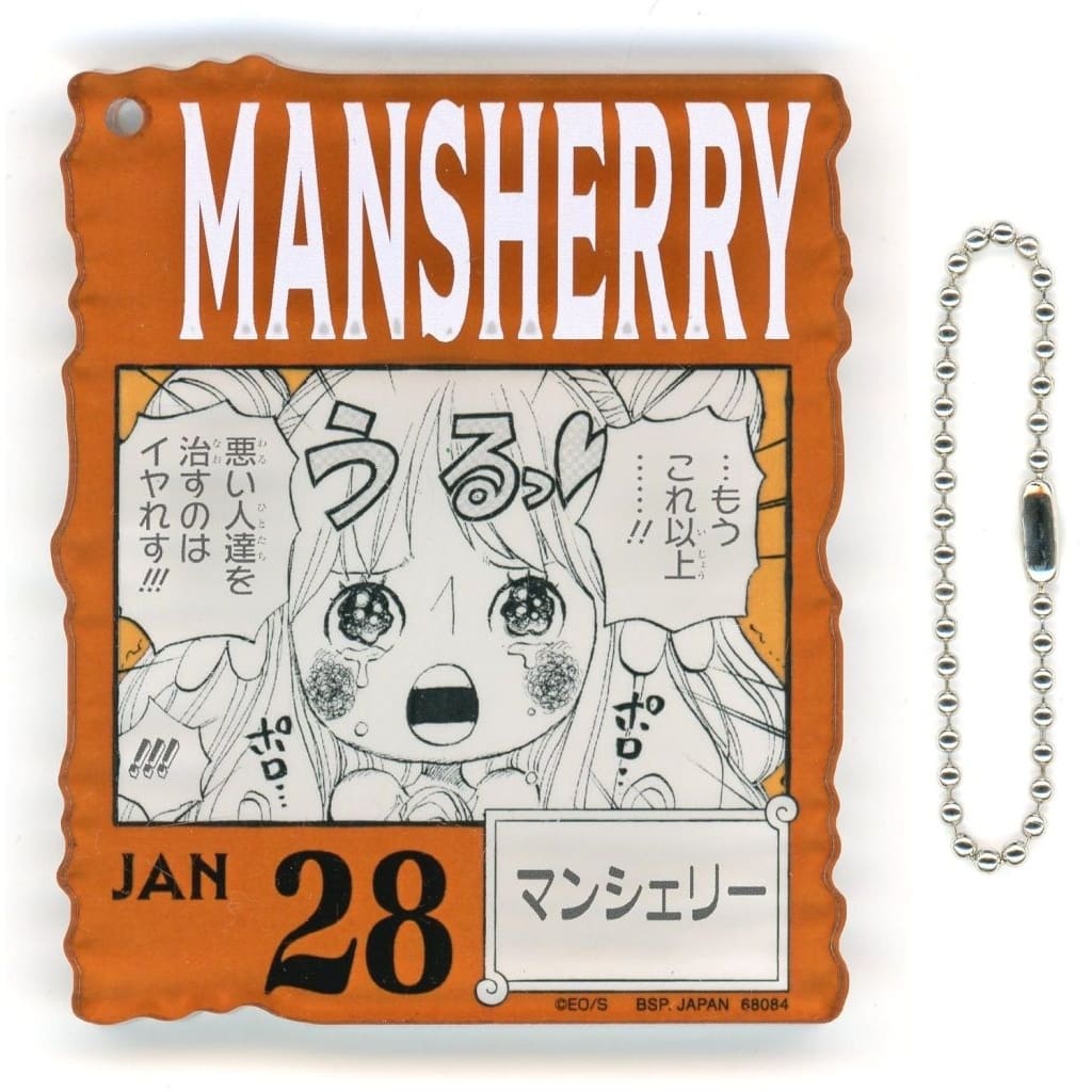 Mansherry Acrylic Block Charm - One Piece Ichiban Kuji 366DAYS OF BIRTHDAYS (Jan–Mar) BANDAI SPIRITS - Approx. 8.5 cm (Pre-owned)