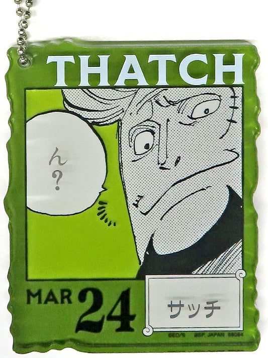 Thatch Acrylic Block Charm - One Piece Ichiban Kuji ONE PIECE BASE SHOP 366DAYS OF BIRTHDAYS (Jan–Mar) Approx. 8.5 cm - BANDAI SPIRITS