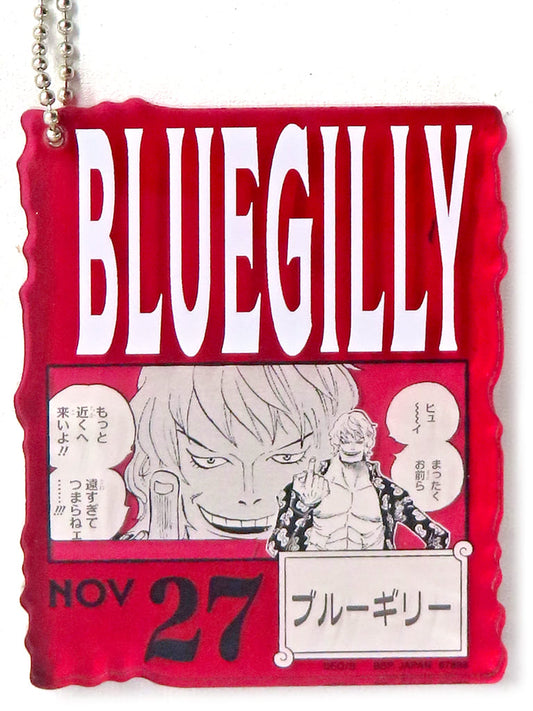 Blue Gilly Acrylic Block Charm - Ichiban Kuji ONE PIECE BASE SHOP "366DAYS OF BIRTHDAYS" (Approx. 8.5 cm) BANDAI SPIRITS - Pre-owned