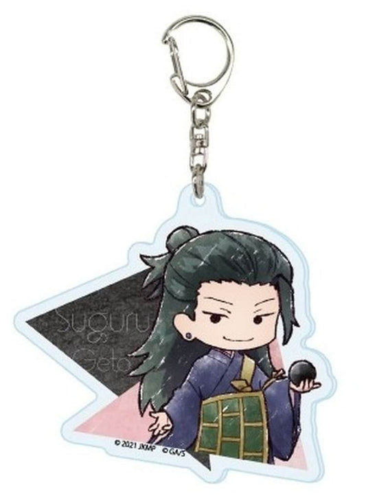 Suguru Geto Acrylic Keychain - Jujutsu Kaisen 0 Movie Graph Art Illustration 04 (A3, Approx. 65 x 65 mm) Pre-owned