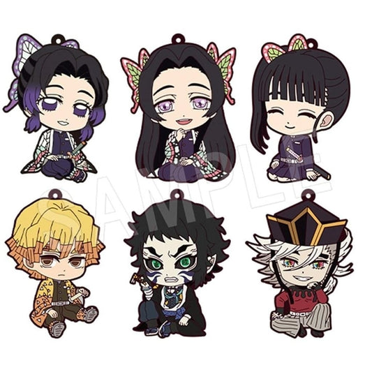 Demon Slayer: Kimetsu no Yaiba Petanko Rubber Strap Mugen Castle Arc Chapter One Type B Complete Set of 6 by Chugai Mining