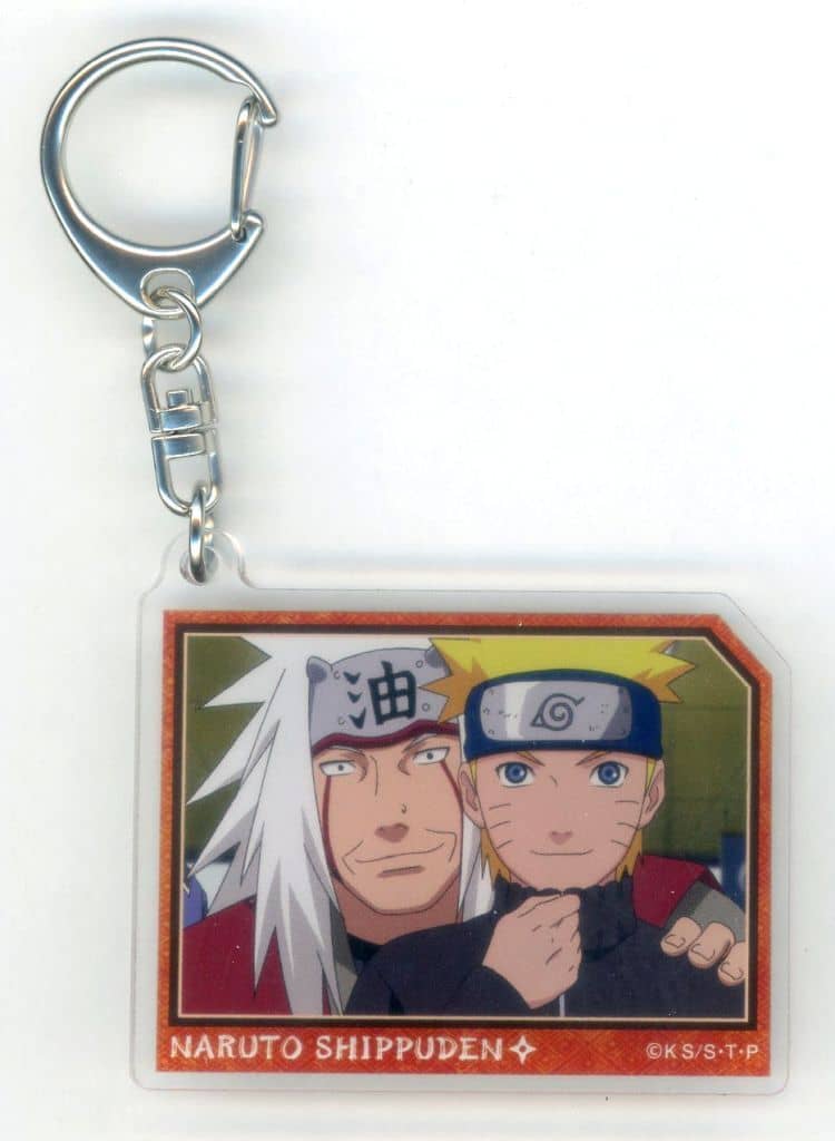 Naruto Uzumaki & Jiraiya Scene Photo Acrylic Keychain - Naruto Shippuden