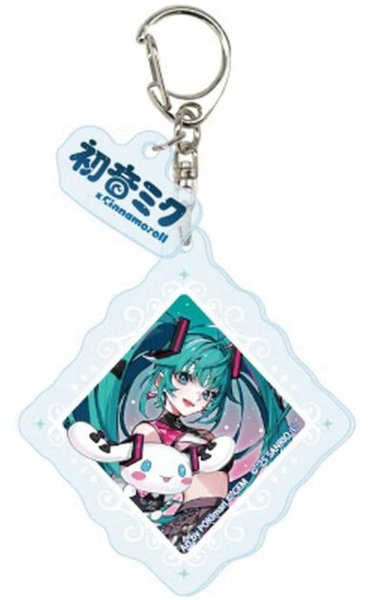 Hatsune Miku × Cinnamoroll Acrylic Keychain with Accessory Part (Die-cut, No Frame) - A3 Brand - Approx 60×50mm - Pre-owned