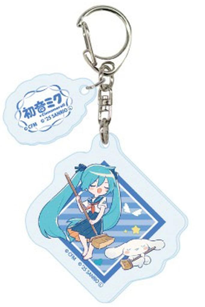 Hatsune Miku x Cinnamoroll Navy Acrylic Keychain with Extra Charm - A3 Brand (Pre-owned)