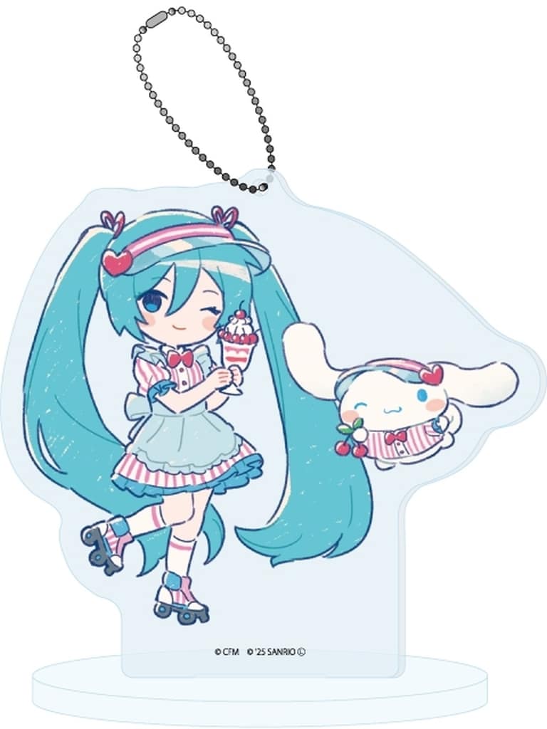Hatsune Miku × Cinnamoroll Acrylic Stand Keychain - Sanrio Collaboration - A3 - Height Approx. 100 mm - Pre-owned - No. 30