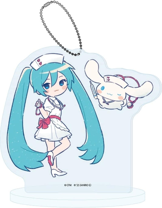 Hatsune Miku × Cinnamoroll Acrylic Stand Keyholder - A3 Brand - Height Approx. 100 mm (Used), No. 35