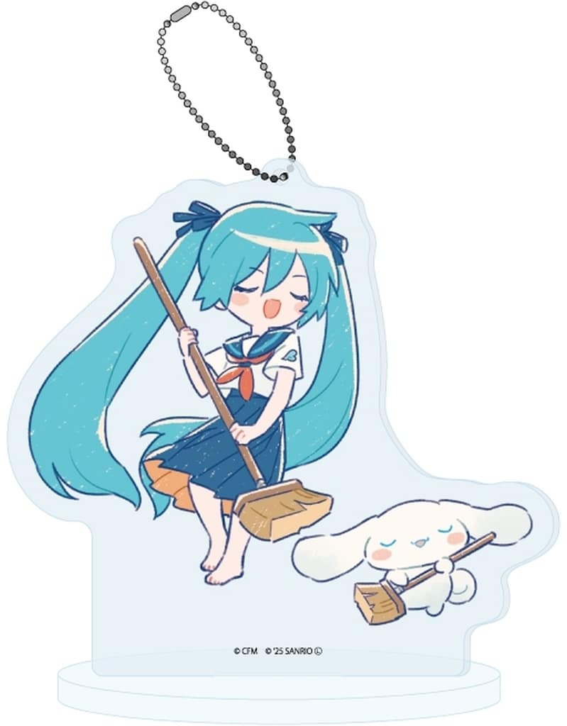 Hatsune Miku × Cinnamoroll Acrylic Stand Keychain - A3 Brand - Height Approx. 100 mm - Pre-owned, No. 36