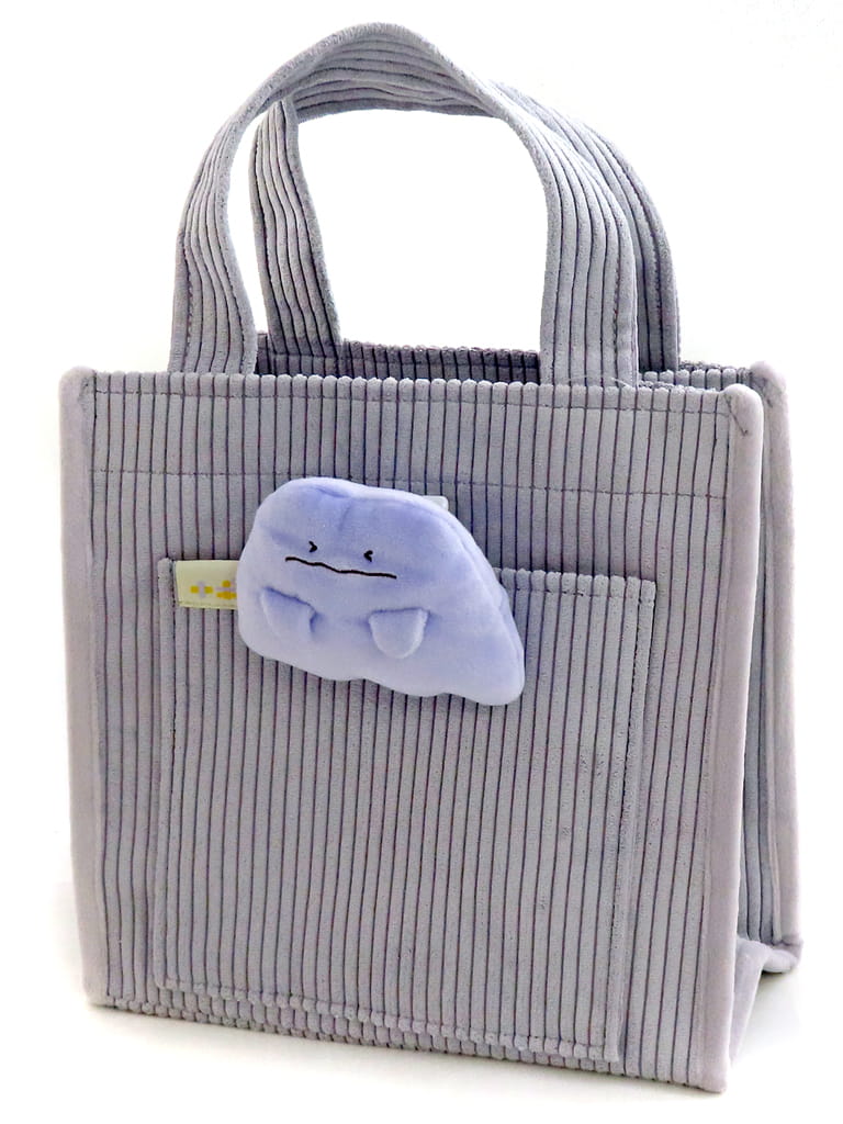 Ditto (Lonely) Plush-Badge Tote Bag - Pocket Monsters Pokémon Center Exclusive Tote Bag 25×14×35.5cm (Used)