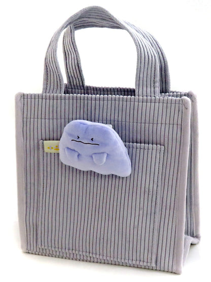 Ditto (Lonely) Plush-Badge Tote Bag - Pocket Monsters Pokémon Center Exclusive Tote Bag 25×14×35.5cm (Used)