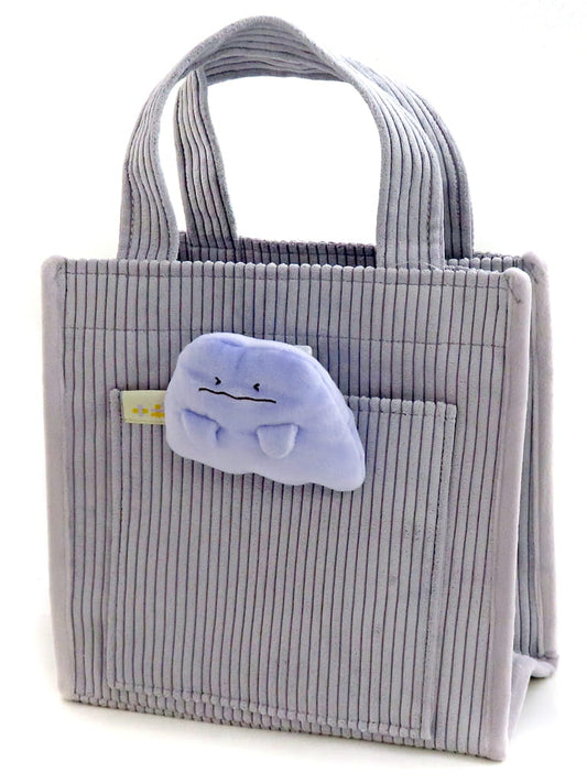 Ditto (Lonely) Plush-Badge Tote Bag - Pocket Monsters Pokémon Center Exclusive Tote Bag 25×14×35.5cm (Used)