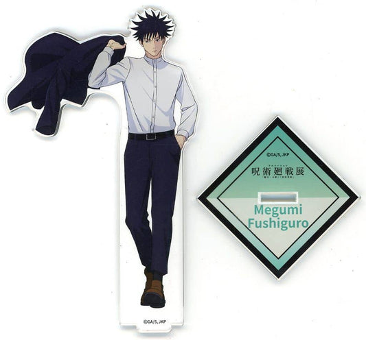 Megumi Fushiguro Acrylic Stand - Animation Jujutsu Kaisen Exhibition "Hidden Inventory / Premature Death" & "Shibuya Incident" Illustration (Approx. 150 mm, Pre-owned)