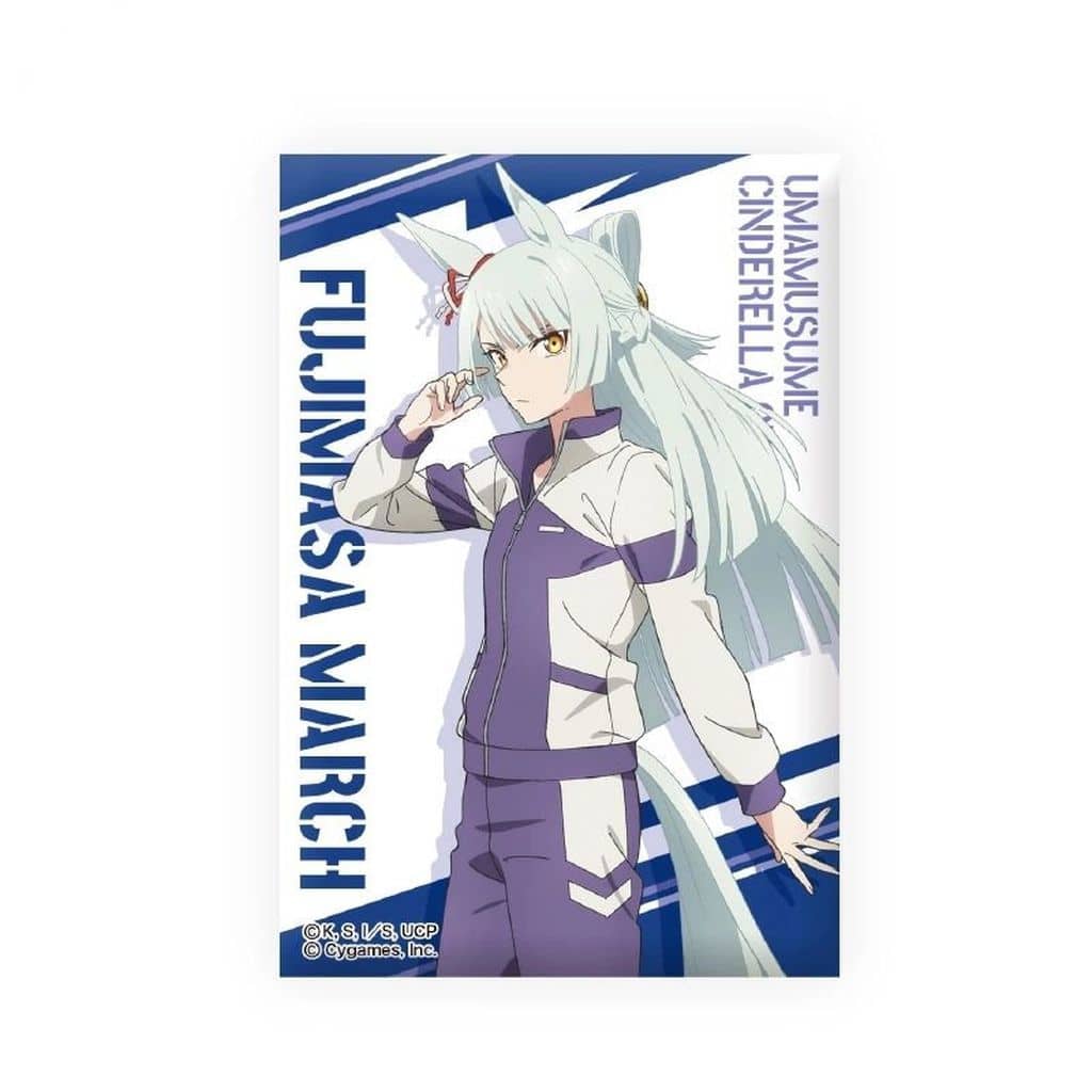 Fujimasa March Mini Art Acrylic Stand - Umamusume: Cinderella Gray (Multi-use Badge/Keychain, Approx. 54×78×11mm, Pre-owned)