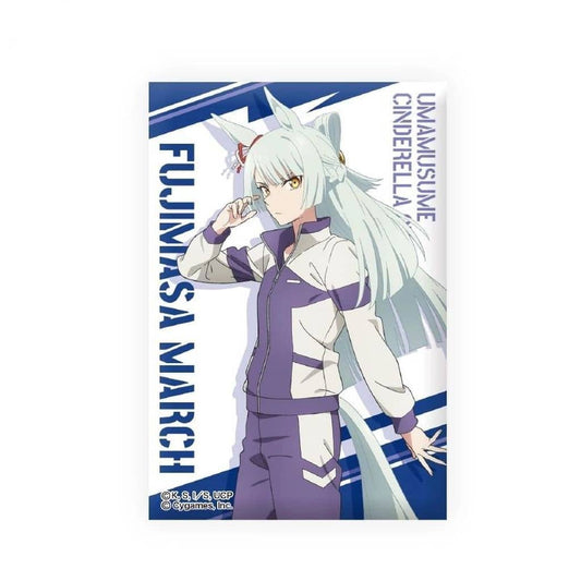Fujimasa March Mini Art Acrylic Stand - Umamusume: Cinderella Gray (Multi-use Badge/Keychain, Approx. 54×78×11mm, Pre-owned)
