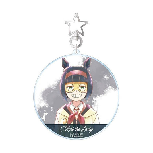 Mini the Lady Ani-Art aqua label BIG Acrylic Keychain - Umamusume: Cinderella Gray - Alma Bianca - Approx 10.5×9.9cm (Pre-owned)