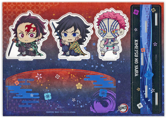 Tanjiro Kamado, Giyu Tomioka & Akaza Acrylic Diorama ViVimus "Mugen Castle" Edition - Movic - Approx. 25.7 x 18.2 cm (Pre-owned) - Demon Slayer: Kimetsu no Yaiba
