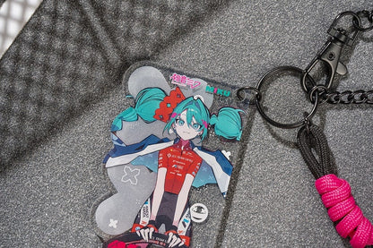 Hatsune Miku Racing Ver. 2025 Acrylic Card Keychain - Hatsune Miku GT Project (Approx. 5 cm) Good Smile Moment, Pre-owned