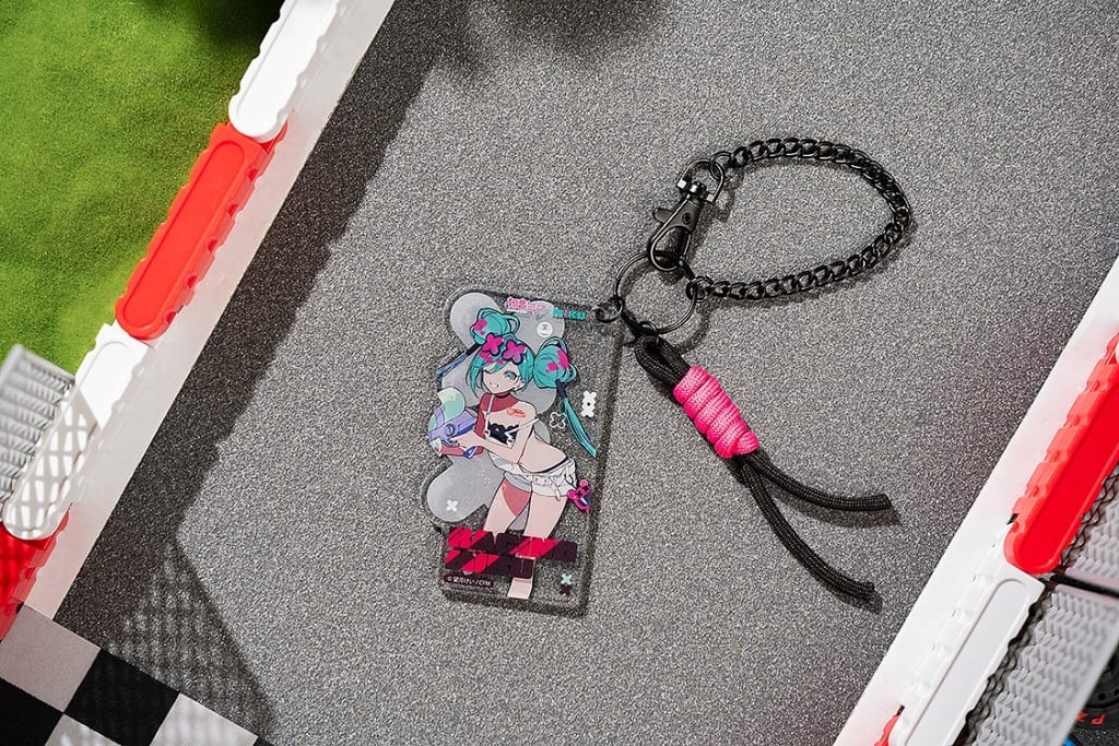 Hatsune Miku Racing Ver. 2025 Acrylic Card Keychain - Hatsune Miku GT Project (Good Smile Moment) - Approx. 5 cm - Pre-owned