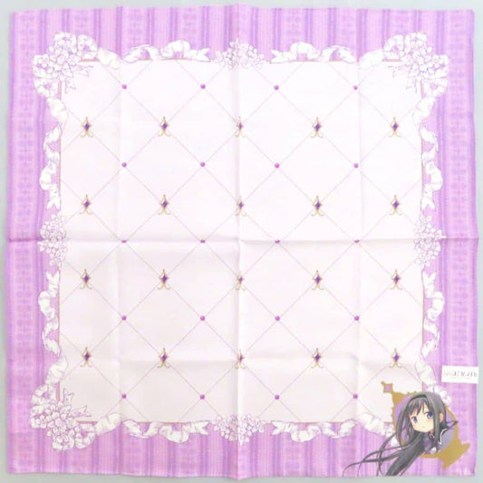 Homura Akemi (Purple) Printed Handkerchief - Puella Magi Madoka Magica × Kawabe - Approx. 58 cm - Pre-owned
