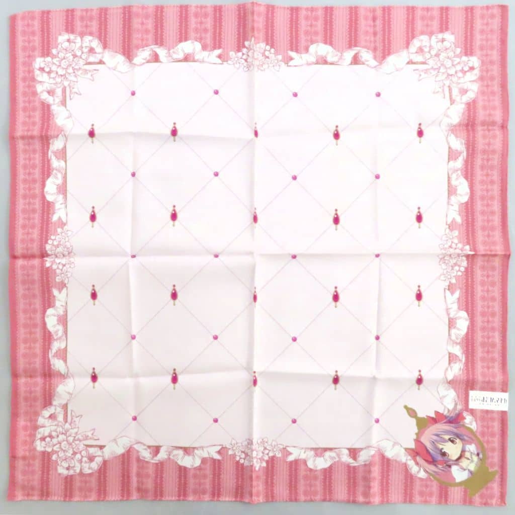 Madoka Kaname Pink Printed Handkerchief - Puella Magi Madoka Magica x Kawabe - Cotton Approx. 58 cm (Pre-owned)