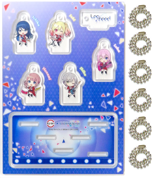 Hatsune Miku x Project SEKAI COLORFUL STAGE! Leo/need Collaboration Limited Unit Charm Set - Approx. 3 x 2 cm (Pre-owned Bonus Item)
